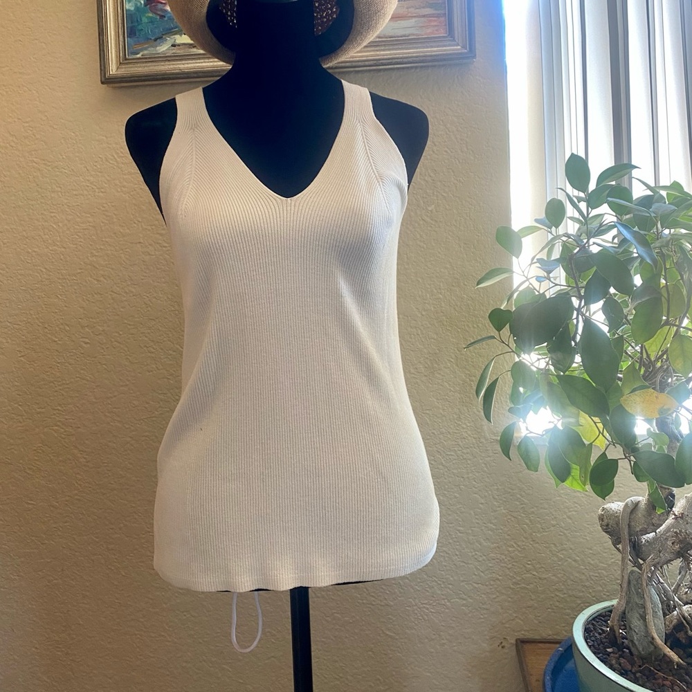 white tank top